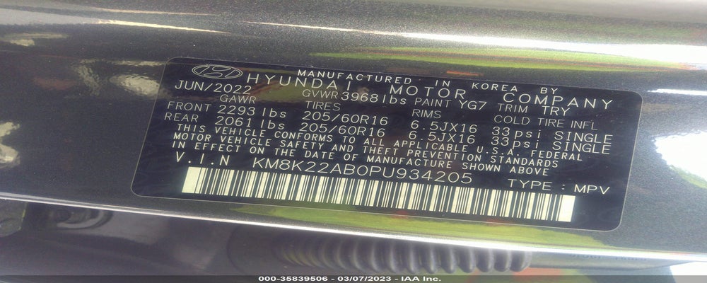 KM8K22AB0PU934205 2023 HYUNDAI KONA photo no. 9