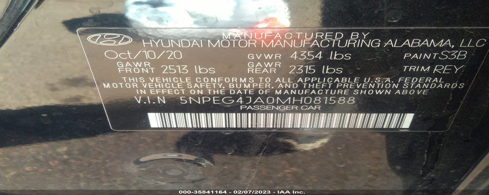 5NPEG4JA0MH081588 2021 HYUNDAI SONATA photo no. 9