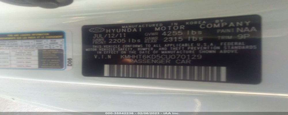 KMHHT6KD5CU070129 2012 HYUNDAI GENESIS COUPE photo no. 9
