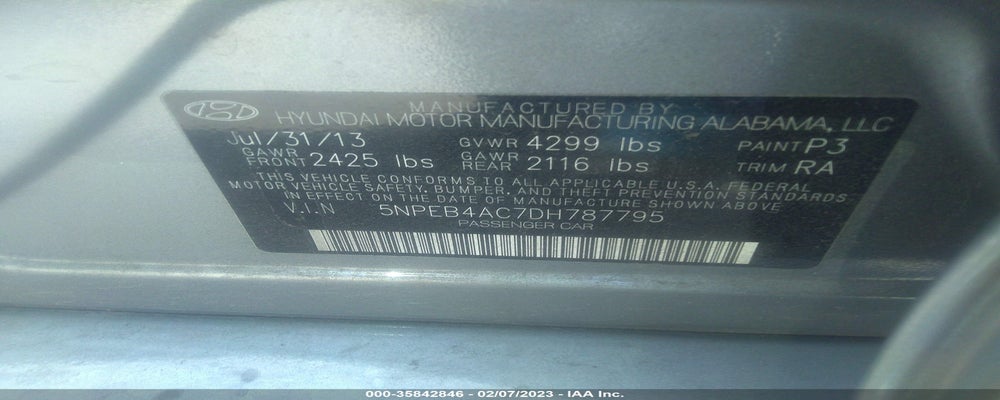 5NPEB4AC7DH787795 2013 HYUNDAI SONATA photo no. 9