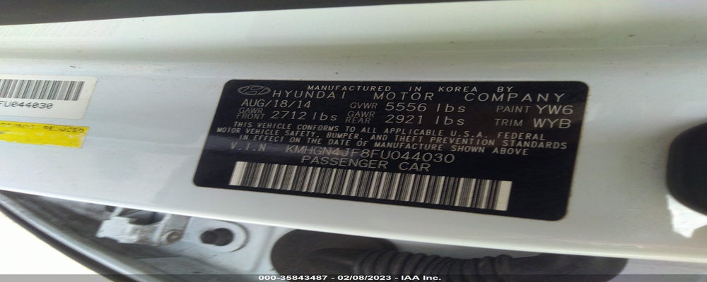 KMHGN4JF8FU044030 2015 HYUNDAI GENESIS photo no. 9