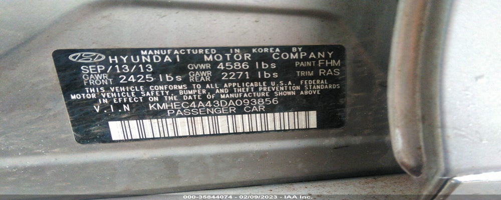 KMHEC4A43DA093856 2013 HYUNDAI SONATA HYBRID photo no. 9