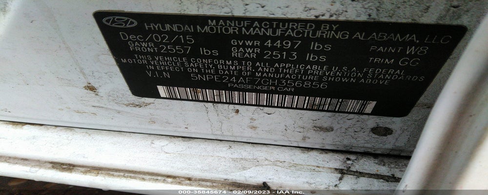 5NPE24AF7GH356856 2016 HYUNDAI SONATA photo no. 9