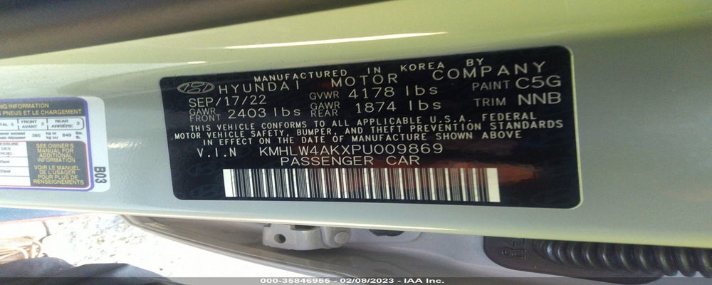 KMHLW4AKXPU009869 2023 HYUNDAI ELANTRA N photo no. 9