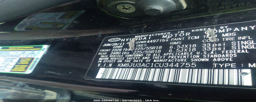 KM8JU3AC1CU344755 2012 HYUNDAI TUCSON photo no. 9