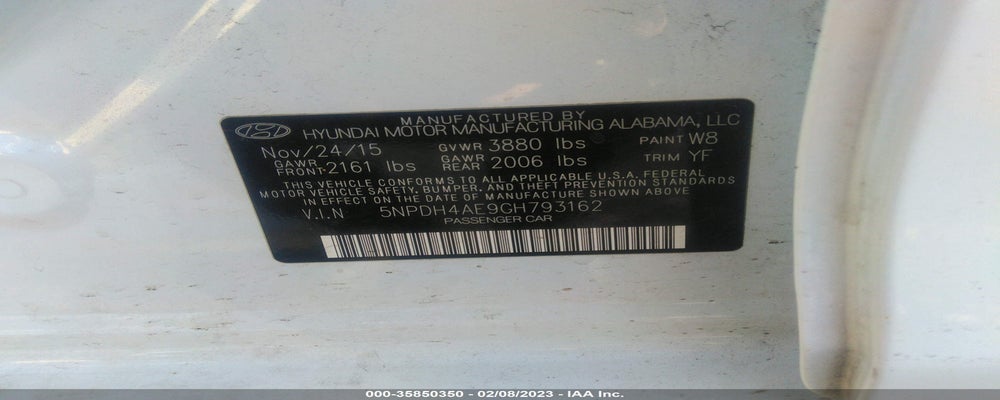 5NPDH4AE9GH793162 2016 HYUNDAI ELANTRA photo no. 9