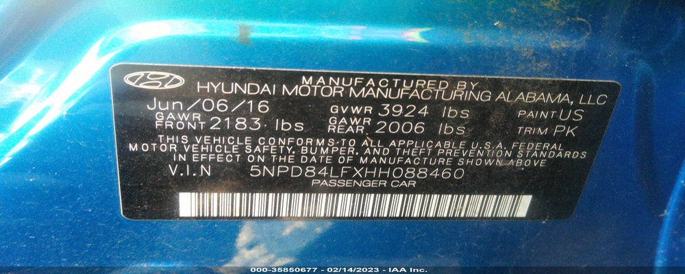 5NPD84LFXHH088460 2017 HYUNDAI ELANTRA photo no. 9