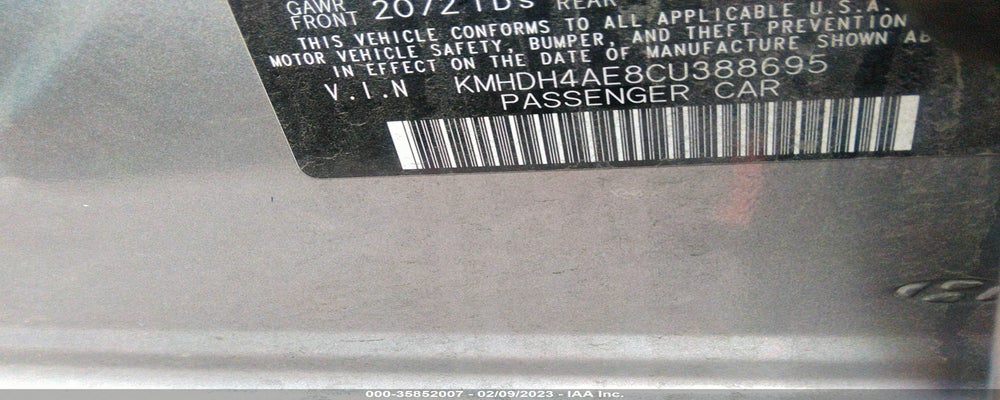 KMHDH4AE8CU388695 2012 HYUNDAI ELANTRA photo no. 9