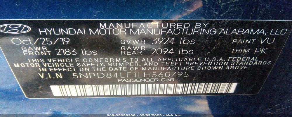 5NPD84LF1LH560795 2020 HYUNDAI ELANTRA photo no. 9