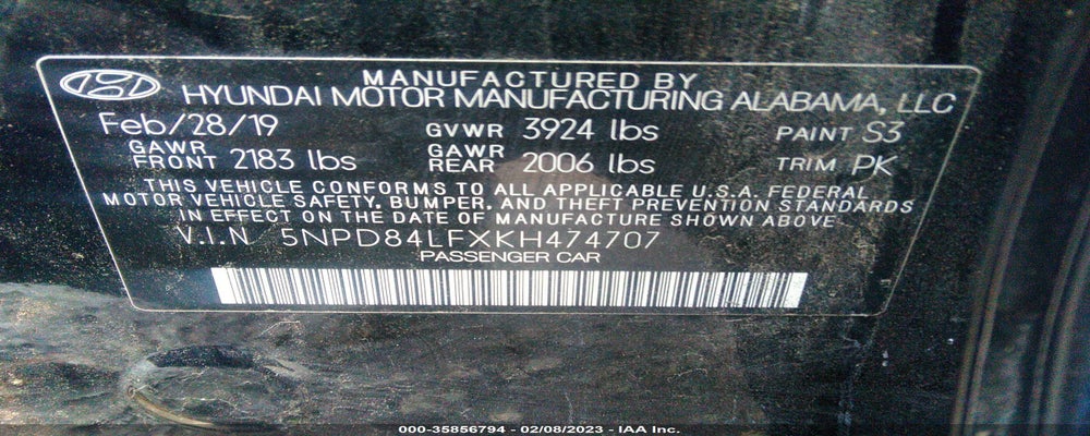 5NPD84LFXKH474707 2019 HYUNDAI ELANTRA photo no. 9