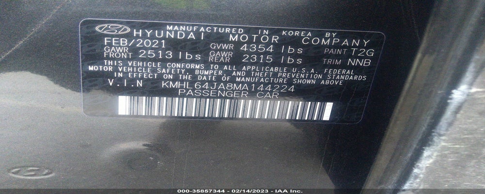 KMHL64JA8MA144224 2021 HYUNDAI SONATA photo no. 9