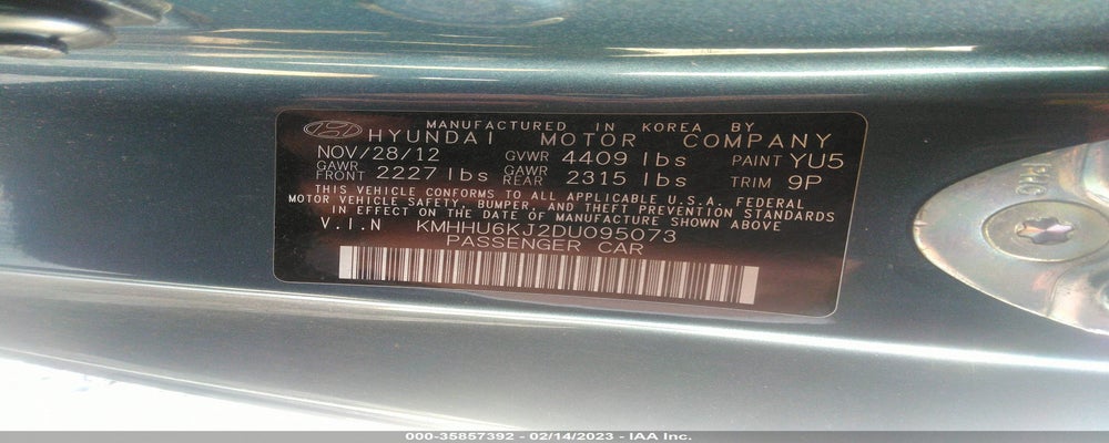 KMHHU6KJ2DU095073 2013 HYUNDAI GENESIS COUPE photo no. 9