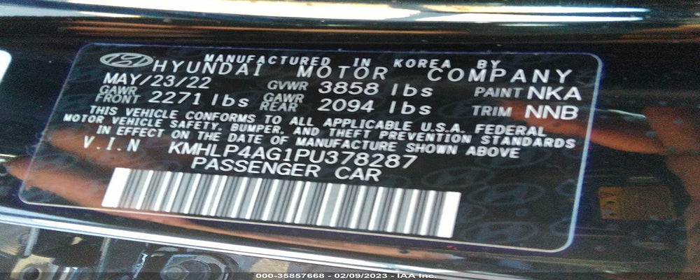 KMHLP4AG1PU378287 2023 HYUNDAI ELANTRA photo no. 9