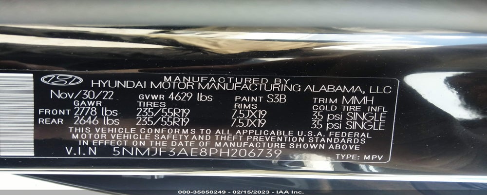 5NMJF3AE8PH206739 2023 HYUNDAI TUCSON photo no. 9