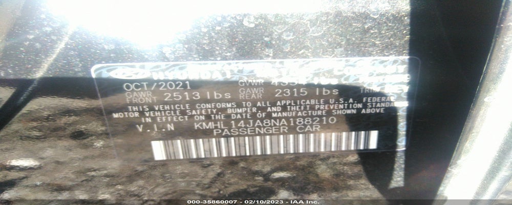 KMHL14JA8NA188210 2022 HYUNDAI SONATA photo no. 9