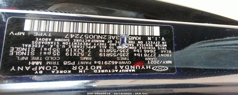KM8JE3AE2NU057247 2022 HYUNDAI TUCSON photo no. 9