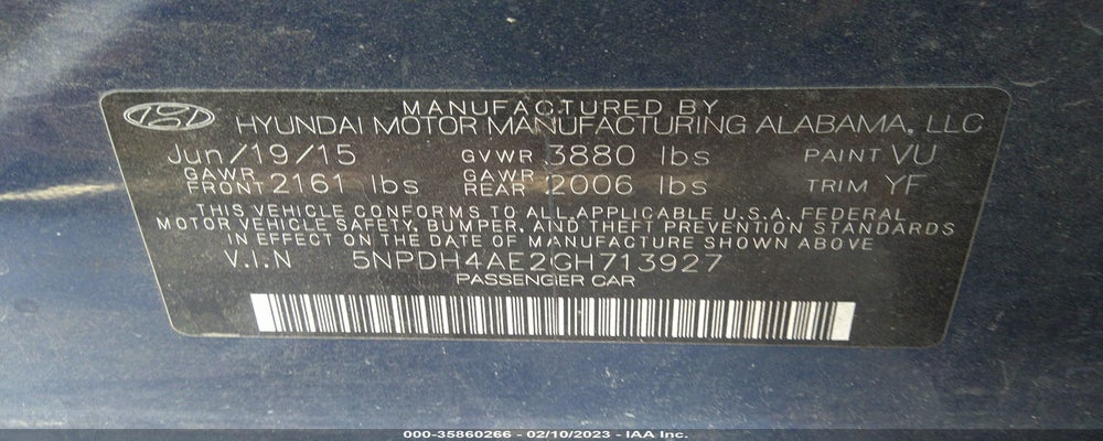 5NPDH4AE2GH713927 2016 HYUNDAI ELANTRA photo no. 9