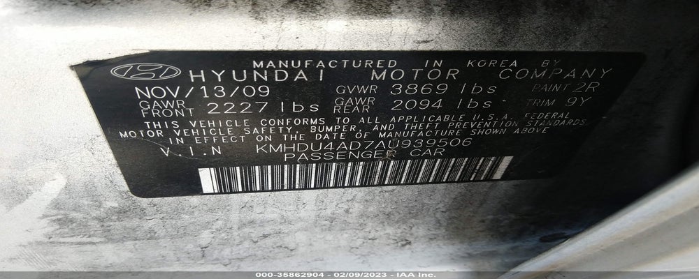 KMHDU4AD7AU939506 2010 HYUNDAI ELANTRA photo no. 9