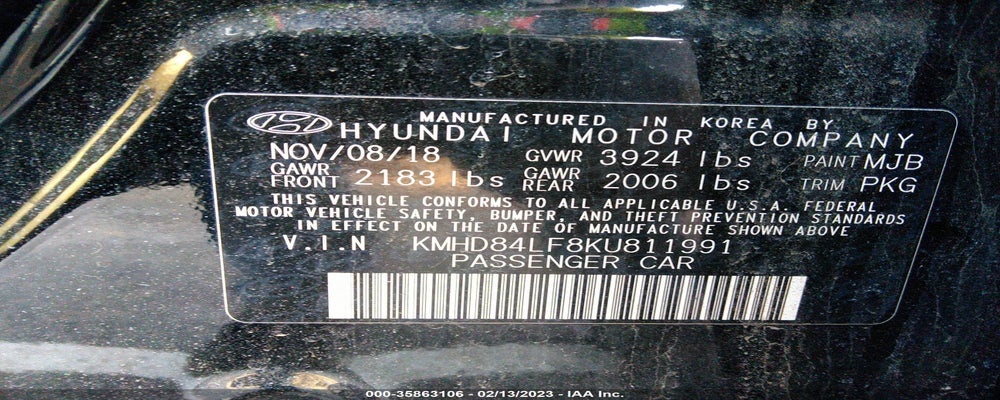 KMHD84LF8KU811991 2019 HYUNDAI ELANTRA photo no. 9