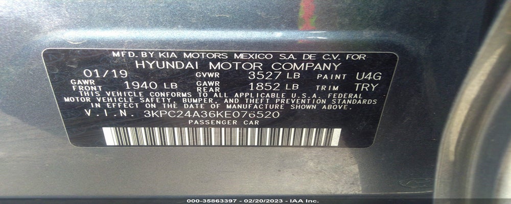 3KPC24A36KE076520 2019 HYUNDAI ACCENT photo no. 9