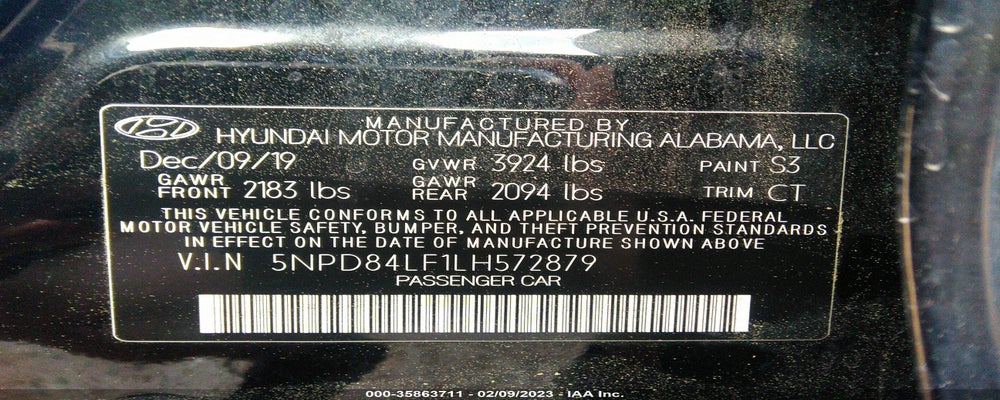 5NPD84LF1LH572879 2020 HYUNDAI ELANTRA photo no. 9