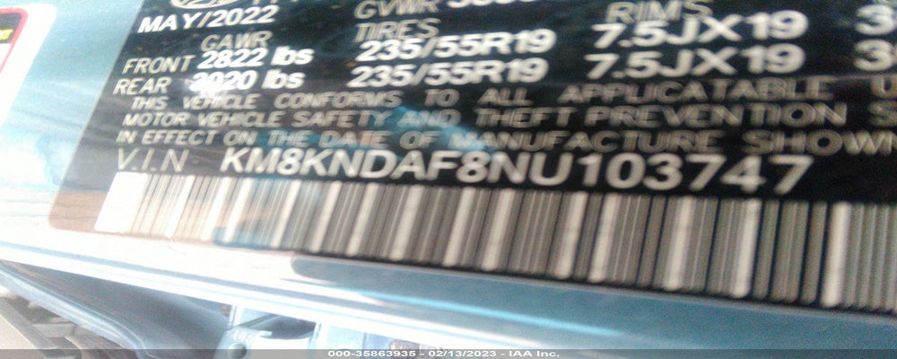 KM8KNDAF8NU103747 2022 HYUNDAI IONIQ 5 photo no. 9