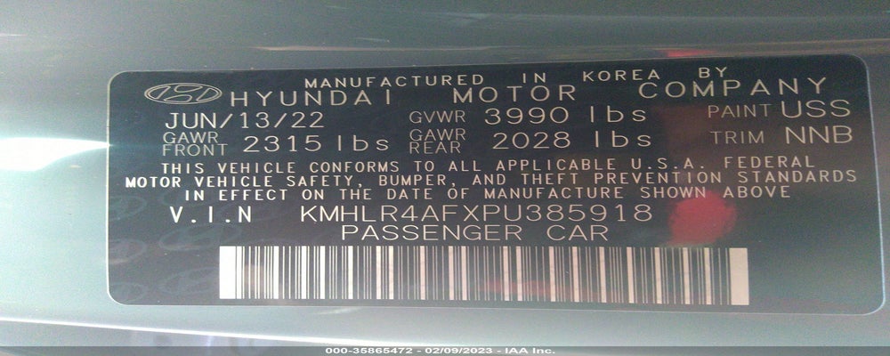 KMHLR4AFXPU385918 2023 HYUNDAI ELANTRA photo no. 9