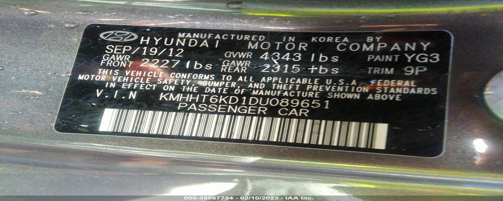 KMHHT6KD1DU089651 2013 HYUNDAI GENESIS COUPE photo no. 9