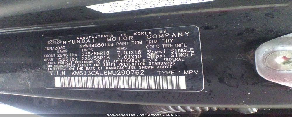 KM8J3CAL6MU290762 2021 HYUNDAI TUCSON photo no. 9