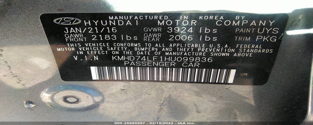 KMHD74LF1HU099836 2017 HYUNDAI ELANTRA photo no. 9