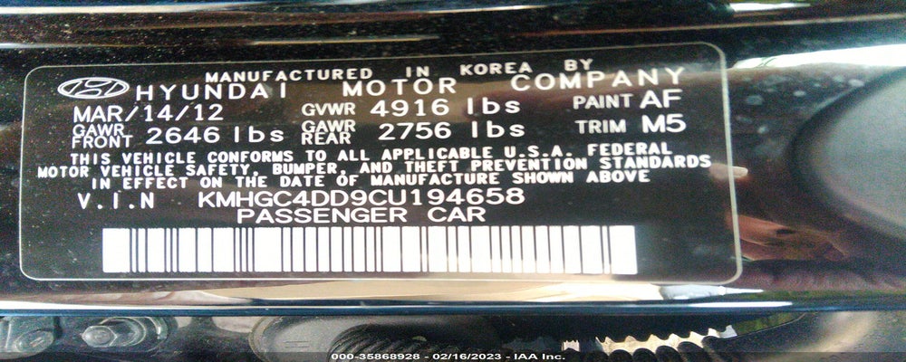 KMHGC4DD9CU194658 2012 HYUNDAI GENESIS photo no. 9