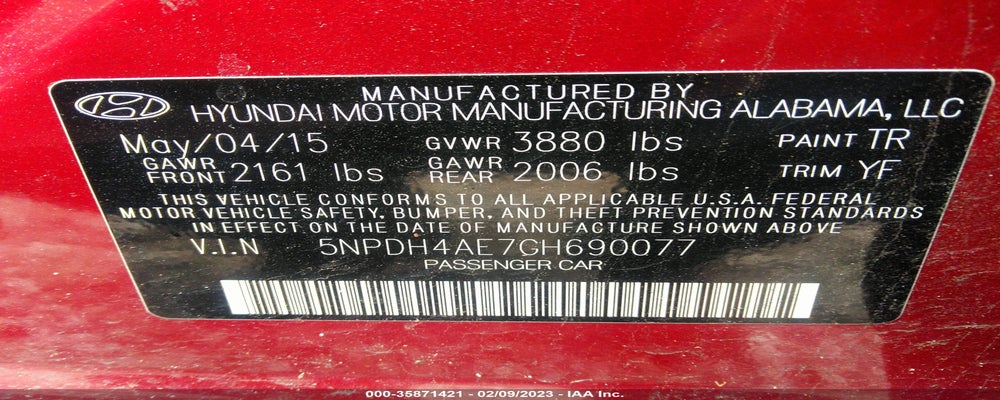 5NPDH4AE7GH690077 2016 HYUNDAI ELANTRA photo no. 9