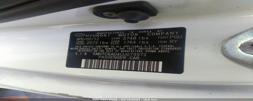 KMHTC6AD4CU073972 2012 HYUNDAI VELOSTER photo no. 9