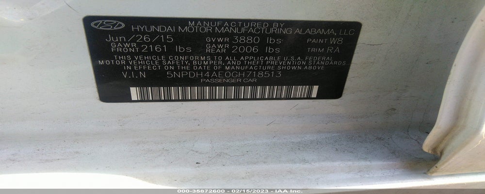5NPDH4AE0GH718513 2016 HYUNDAI ELANTRA photo no. 9
