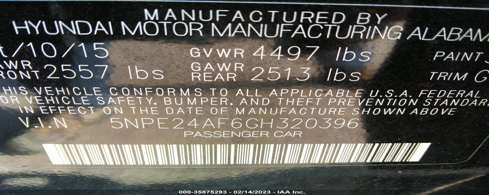 5NPE24AF6GH320396 2016 HYUNDAI SONATA photo no. 9