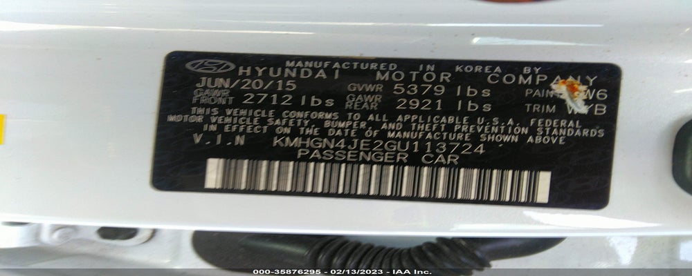 KMHGN4JE2GU113724 2016 HYUNDAI GENESIS photo no. 9