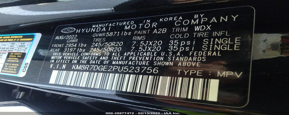 KM8R7DGE2PU523756 2023 HYUNDAI PALISADE photo no. 9