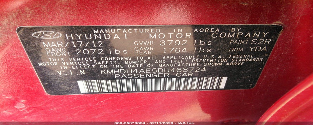 KMHDH4AE5DU488724 2013 HYUNDAI ELANTRA photo no. 9