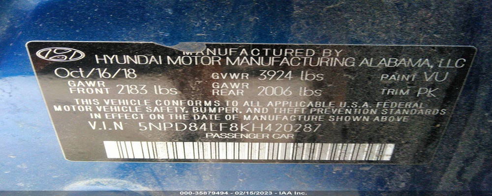 5NPD84LF8KH420287 2019 HYUNDAI ELANTRA photo no. 9