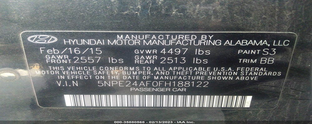 5NPE24AF0FH188122 2015 HYUNDAI SONATA photo no. 9