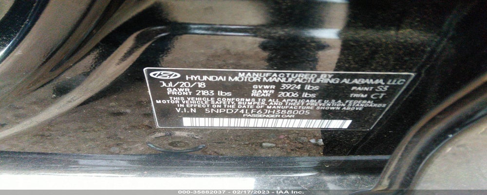 5NPD74LF6JH388005 2018 HYUNDAI ELANTRA photo no. 9
