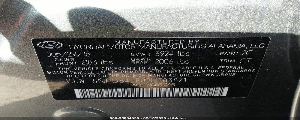 5NPD84LF8JH383871 2018 HYUNDAI ELANTRA photo no. 9