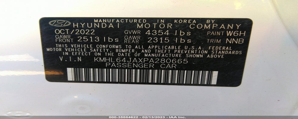 KMHL64JAXPA280665 2023 HYUNDAI SONATA photo no. 9