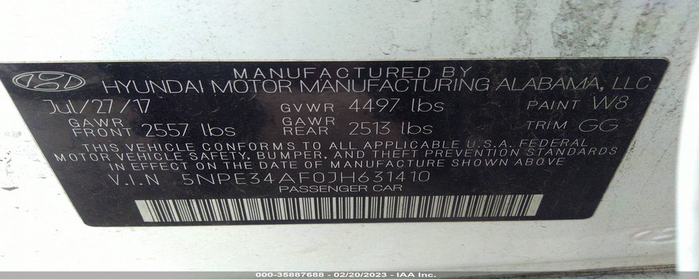 5NPE34AF0JH631410 2018 HYUNDAI SONATA photo no. 9