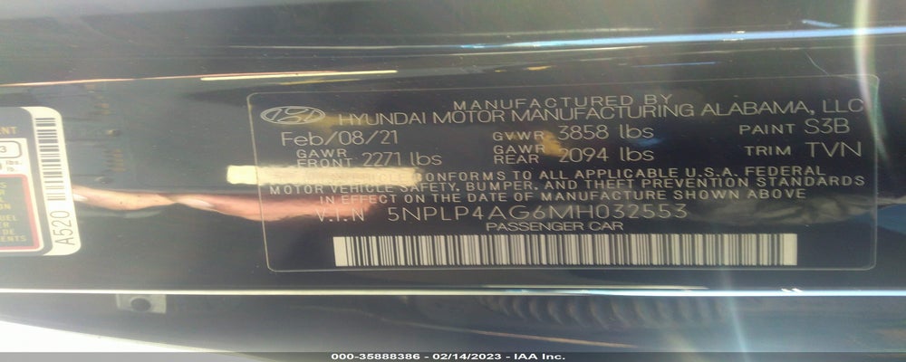5NPLP4AG6MH032553 2021 HYUNDAI ELANTRA photo no. 9