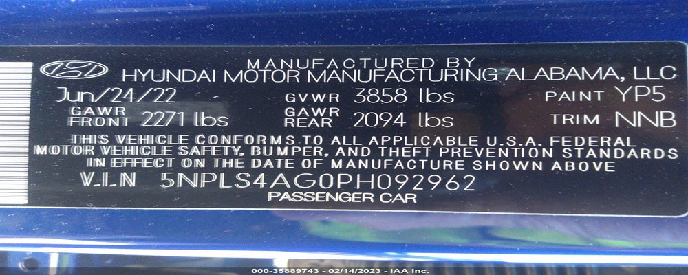 5NPLS4AG0PH092962 2023 HYUNDAI ELANTRA photo no. 9