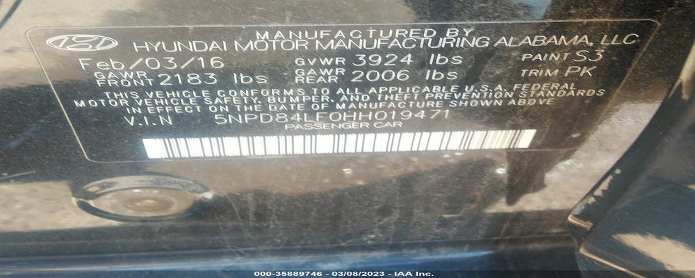 5NPD84LF0HH019471 2017 HYUNDAI ELANTRA photo no. 9
