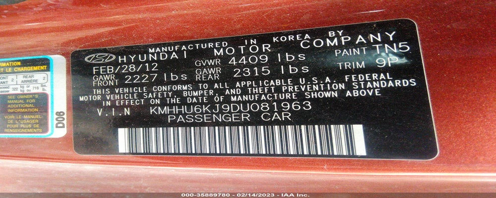 KMHHU6KJ9DU081963 2013 HYUNDAI GENESIS COUPE photo no. 9