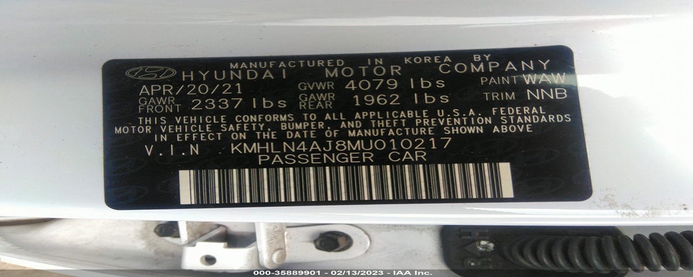 KMHLN4AJ8MU010217 2021 HYUNDAI ELANTRA HYBRID photo no. 9