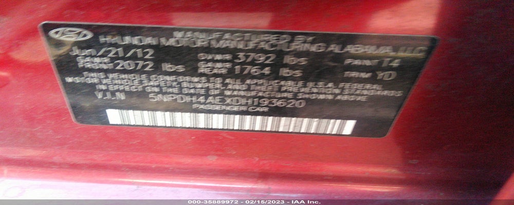 5NPDH4AEXDH193620 2013 HYUNDAI ELANTRA photo no. 9